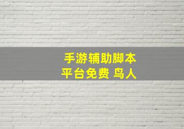 手游辅助脚本平台免费 鸟人